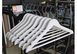 Плечики пластикові з металевим гачком 42х1см. (білі)